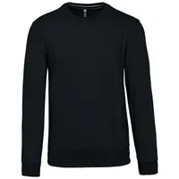 Bluză bărbați Kariban Crew Neck personalizată, negru