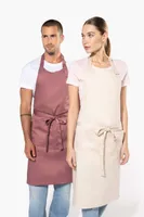 Șorț Kariban Polyester Cotton With Pocket personalizat, pe model