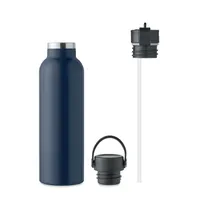 Sticlă cu perete dublu 700 ml personalizată, albastru marin francez