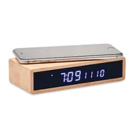 Încărcător wireless în bambus personalizat, vedere lateral