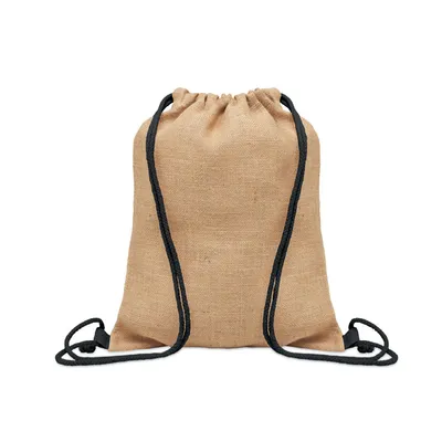 Rucsac cu cordon din iută personalizat