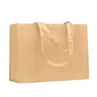 Sacoță cumpărături RPET nețesut personalizată, fildeș