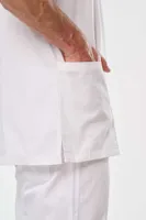 unisex Designed To Work Short Sleeve Cotton Tunic personalizat, pe model
