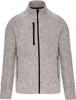 Jachetă bărbați Kariban Full Zip Heather personalizată, gri