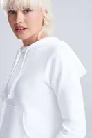 Hanorac damă Just Hoods Cropped personalizat, pe model