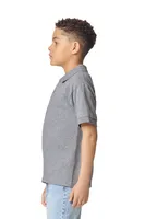 Tricou polo copii Gildan Dryblend® Jersey personalizat, pe model
