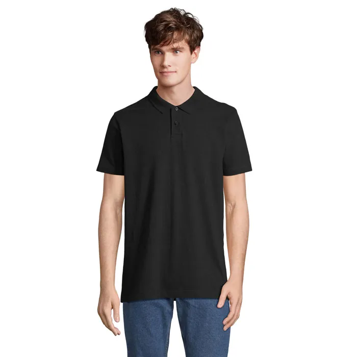 Tricou polo unisex Sol's Pulse personalizat, black