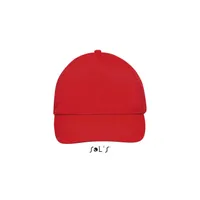 SUNNY FIVE PANEL CAP 180g personalizat, red