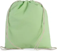Geantă Kimood Organic Cotton Small Drawstring personalizată, verde, în context