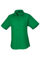 Cămașă damă Premier Short Sleeve Poplin Blouse personalizată, verde