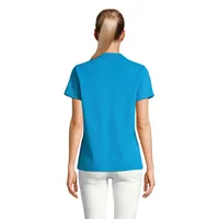 Tricou polo damă Sol's Pulse personalizat, vedere spate