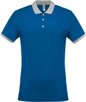 Tricou polo bărbați Kariban Two-tone Piqué personalizat, albastru