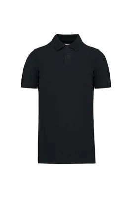 Tricou polo bărbați Kariban Organic 180 Piqué personalizat, negru