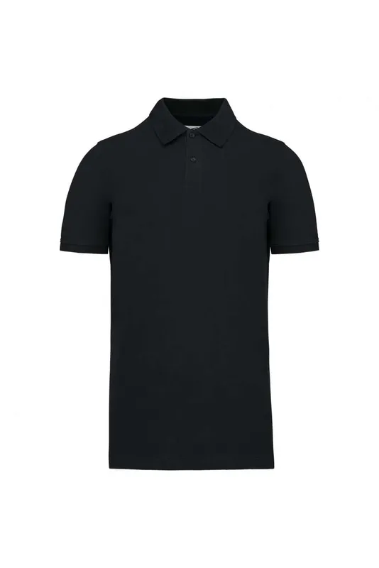 Tricou polo bărbați Kariban Organic 180 Piqué personalizat, negru