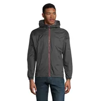 Sol's Skate Lined Windbreaker personalizat, black/dark grey