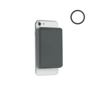 Încărcător wireless 15W personalizat, gri piatră