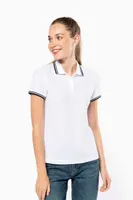 Tricou polo damă Kariban Ladie S Short-sleeved Poloshirt With Contrasting Piping personalizat, pe model