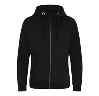 Bluză unisex Just Hoods Graduate Heavyweight Zoodie personalizată, negru