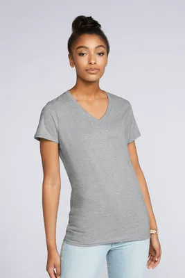 Tricou damă Gildan Premium Cotton® V-neck personalizat
