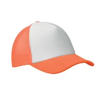 Șapcă trucker cu 5 panele personalizată, neon portocaliu