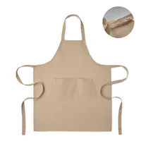Șorț bumbac organic 240 gr/m² personalizat, frânghie