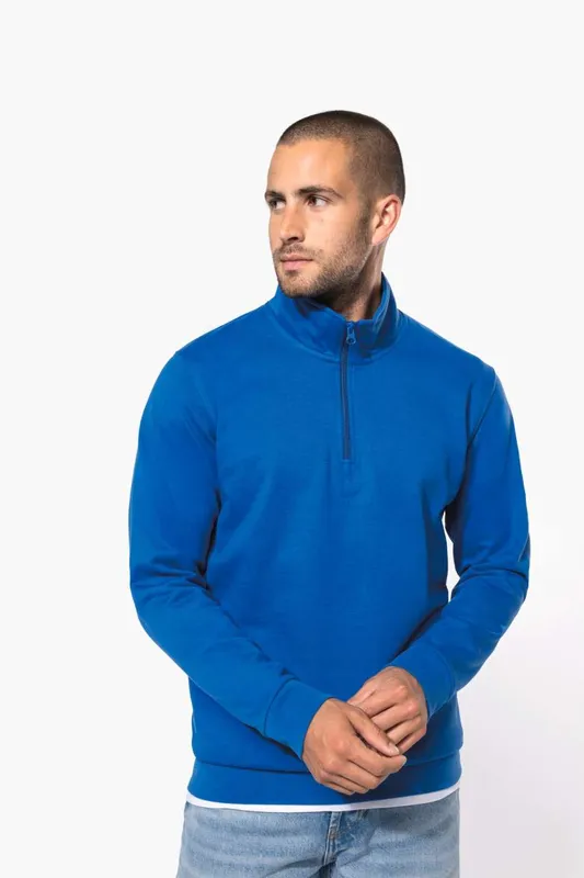 Bluză bărbați Kariban Zip Neck personalizată, pe model