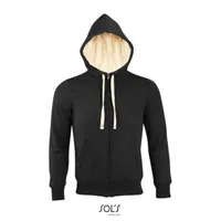 Jachetă unisex SOL'S Sherpa Zipped With Sherpa Lining personalizată, negru
