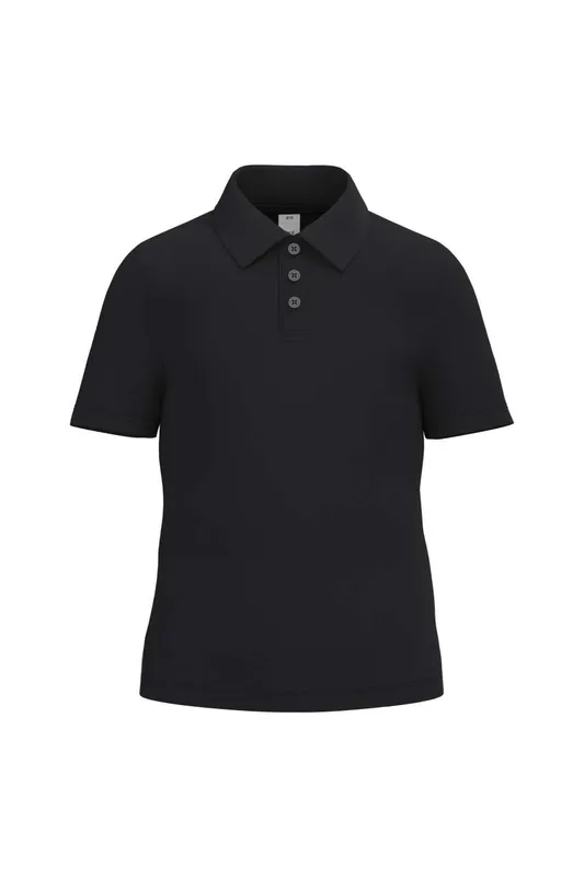 Tricou polo copii iDeal Basic Pique personalizat, negru
