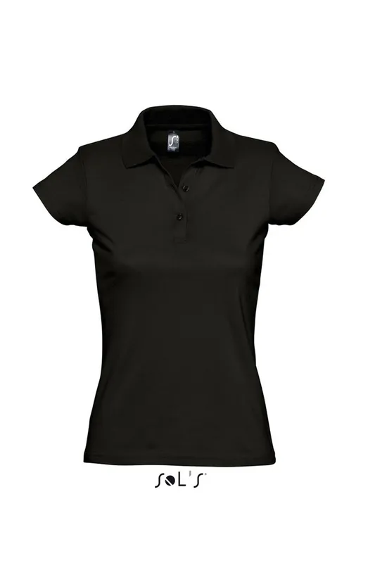 Tricou polo damă SOL'S Prescott personalizat, negru
