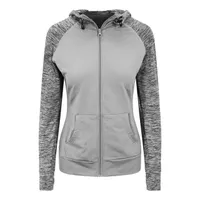 Articol sport damă Just Cool Cool Contrast Zoodie personalizat, gri