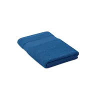 Prosop bumbac organic 140x70 personalizat, albastru regal