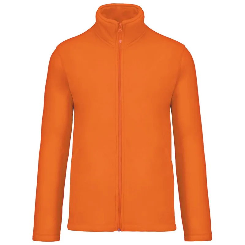 Jachetă unisex Kariban Falco Full Zip Microfleece personalizată, portocaliu