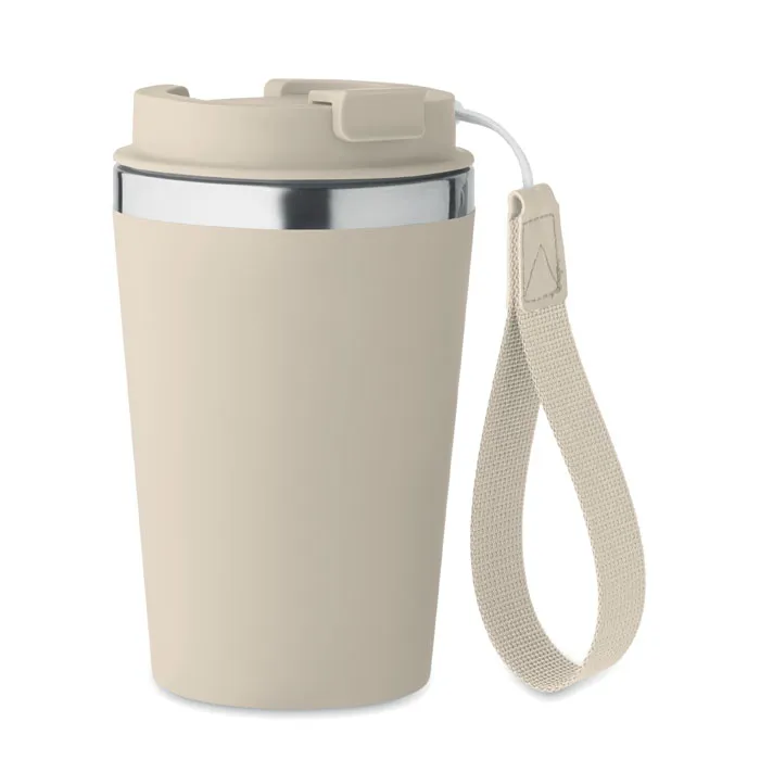 Pahar cu perete dublu 350 ml personalizat, bej