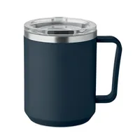 Cană cu perete dublu 400ml personalizată, albastru marin francez