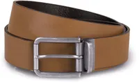 K-UP Raw Edge Leather Belt 35MM personalizat, pe model