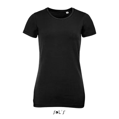 Tricou damă SOL'S Millenium Round-neck personalizat, negru
