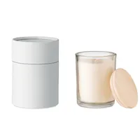 Lumânare cu parfum de vanilie personalizat, vedere lateral
