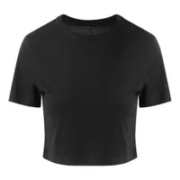 Tricou damă Just Ts Tri-blend Cropped T personalizat, negru
