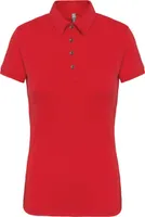 Tricou polo damă Kariban Short Sleeved Jersey personalizat, roșu