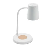 Încărcător wireless + boxă lamp personalizat, vedere spate