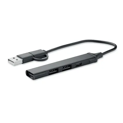 USB 4 porturi hub 19 cm personalizat