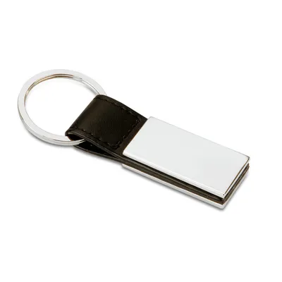 Breloc PU cu pătrat metalic personalizat