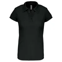 Tricou polo damă Proact Short-sleeved personalizat, negru
