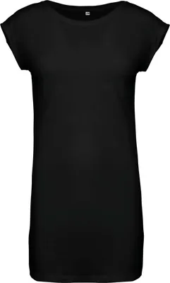 Tricou damă Kariban Long personalizat, negru