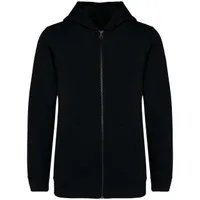 Hanorac copii Native Spirit Eco-friendly Full Zip personalizat, negru