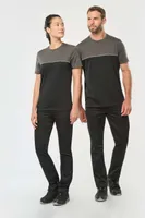 Tricou unisex Designed To Work Eco-friendly Short Sleeve Two-tone personalizat, pe model