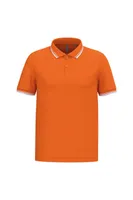 Tricou polo bărbați Kariban Short-sleeved Poloshirt With Contrasting Piping personalizat, portocaliu