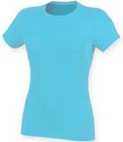 Tricou damă SF Clothing Feel Good Stretch T personalizat, albastru