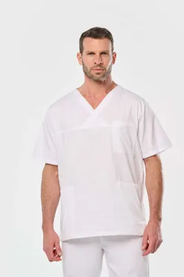 unisex Designed To Work Short Sleeve Cotton Tunic personalizat