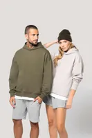Hanorac unisex Kariban Oversized Fleece personalizat, pe model